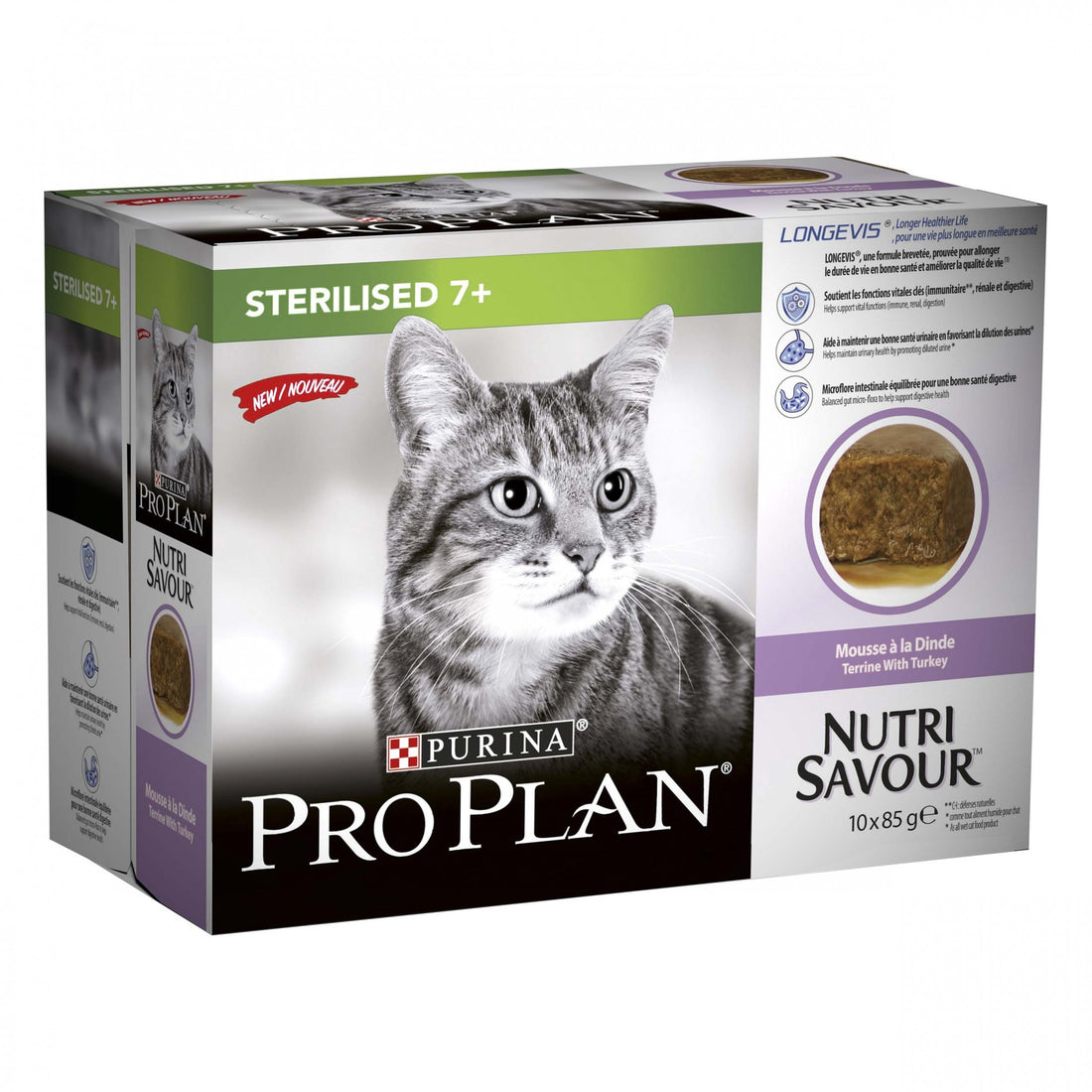 Proplan Nutrisavour Sterilised 7+ Longevis en mousse