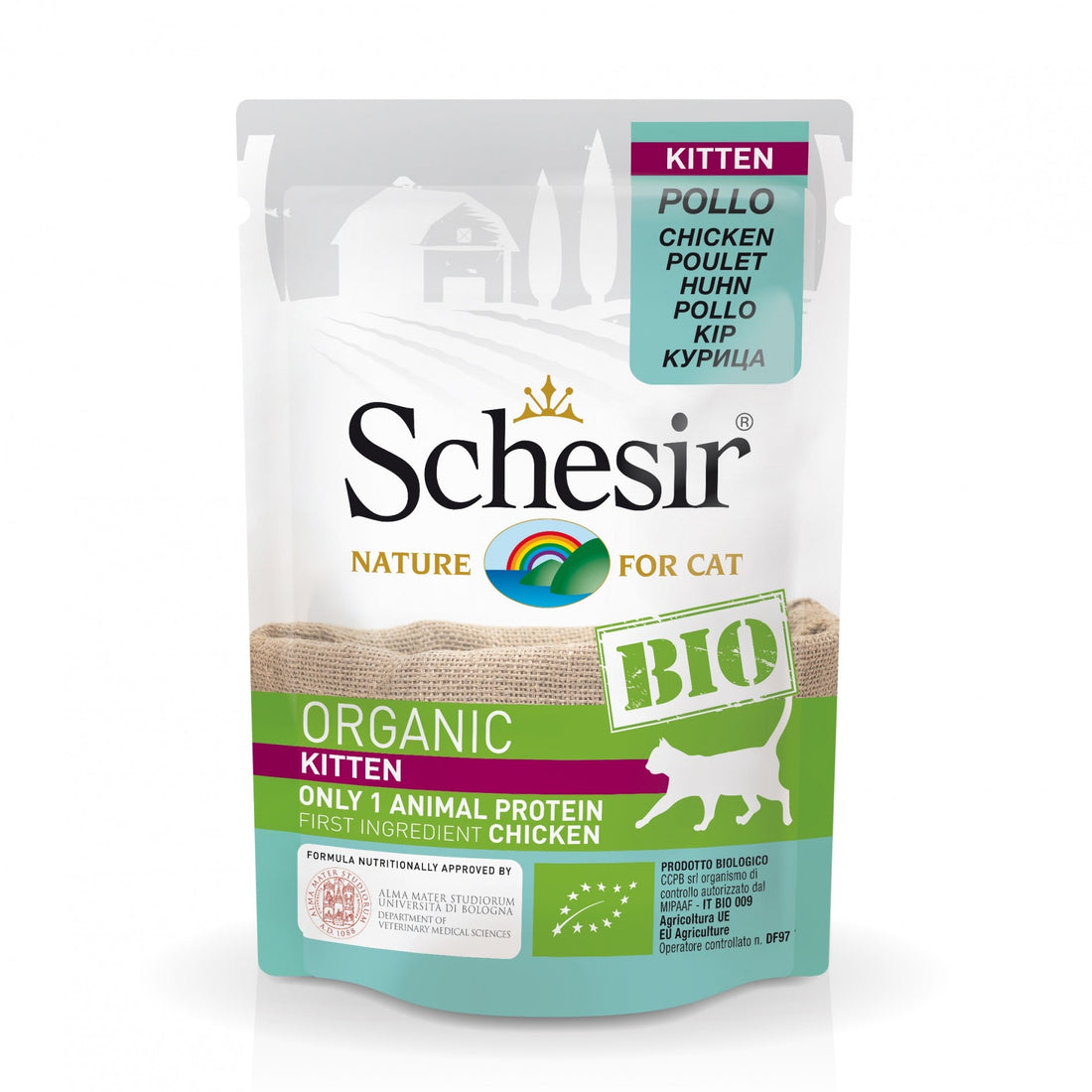 Schesir Sachets Pâtées BIO Kitten - 16 x 85 g