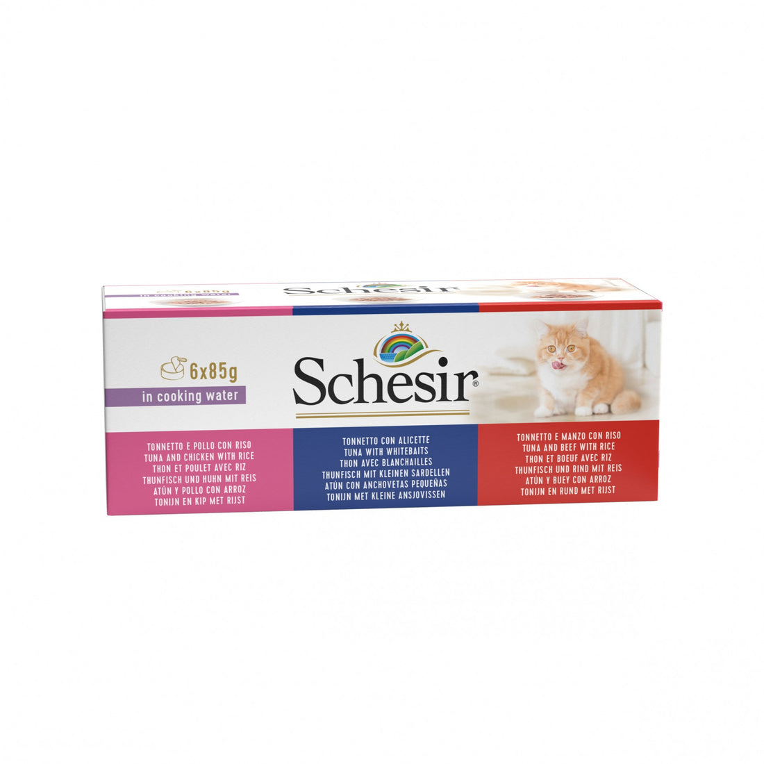 Schesir Pâtées multipack 3 saveurs au naturel - 6 x 85 g
