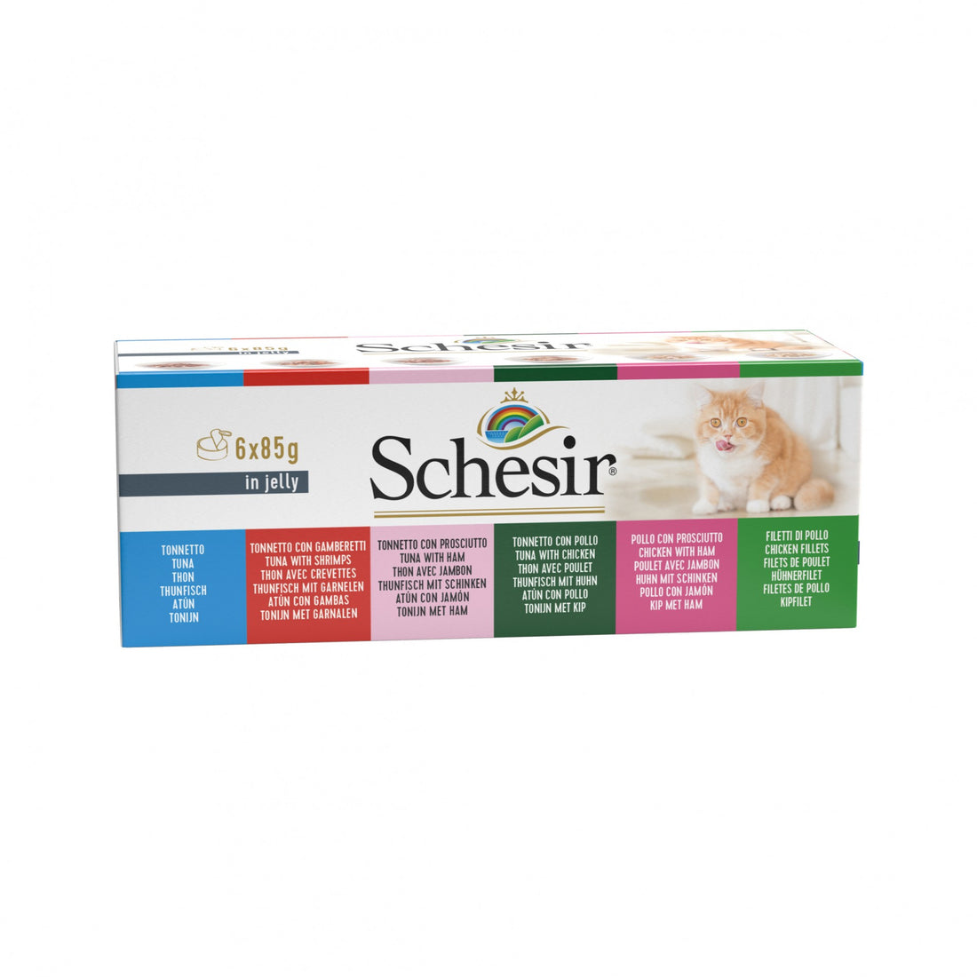 Schesir Pâtées multipack 6 saveurs en gelée - 6 x 85 g