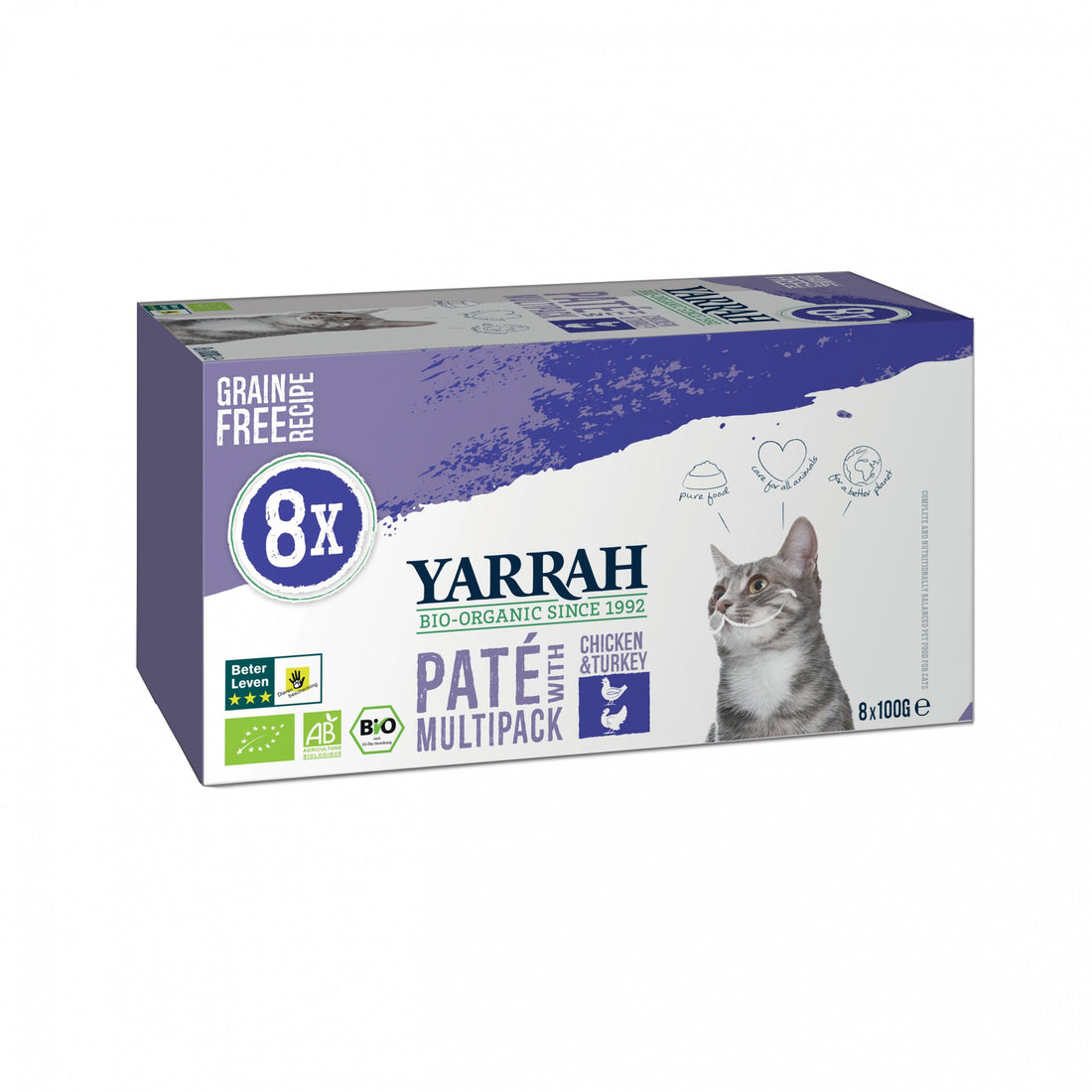 Yarrah pâtées bio - Lot 8 x 100g