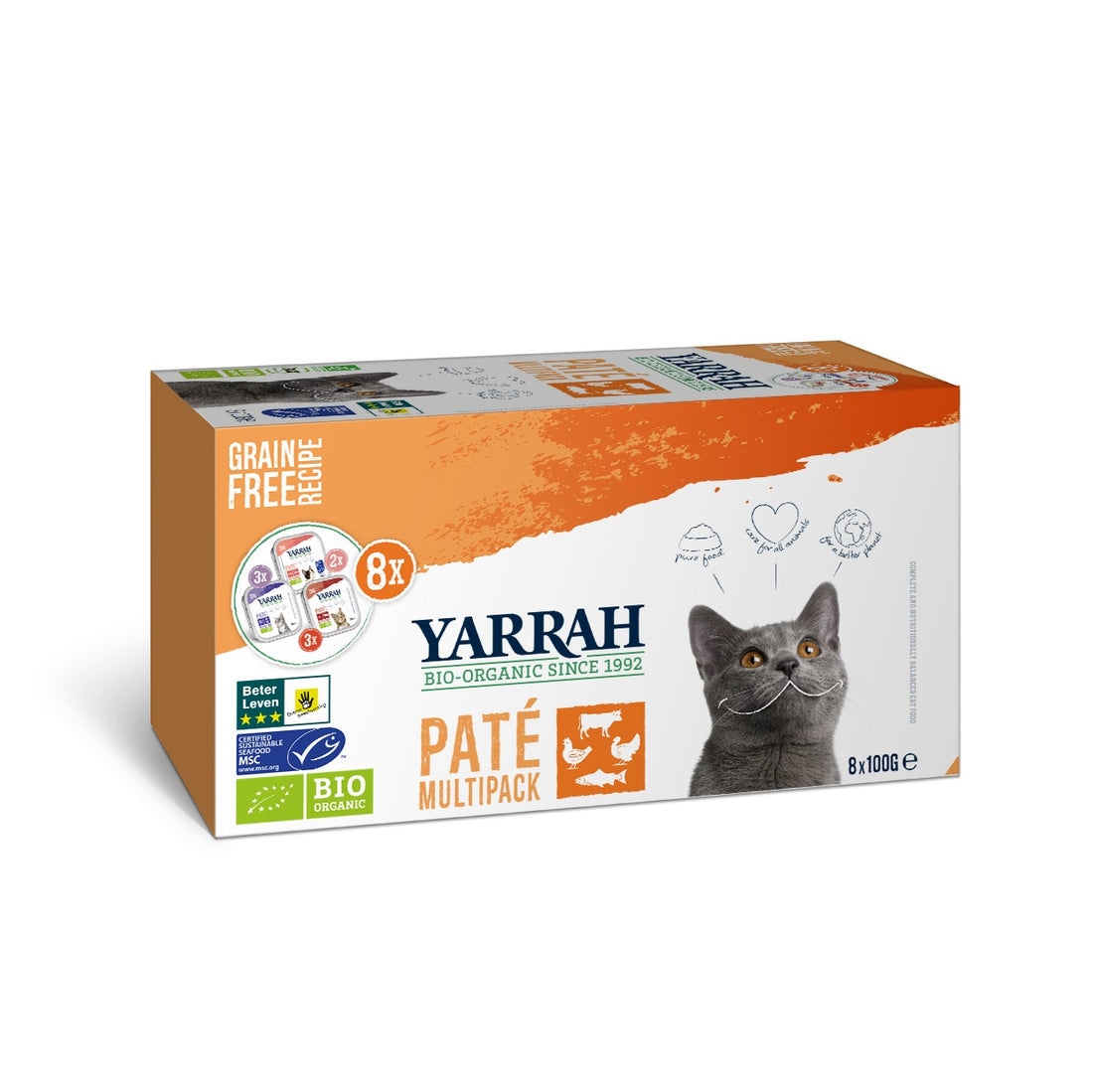 Yarrah multi-pack de pâtées bio - Lot 8 x 100g