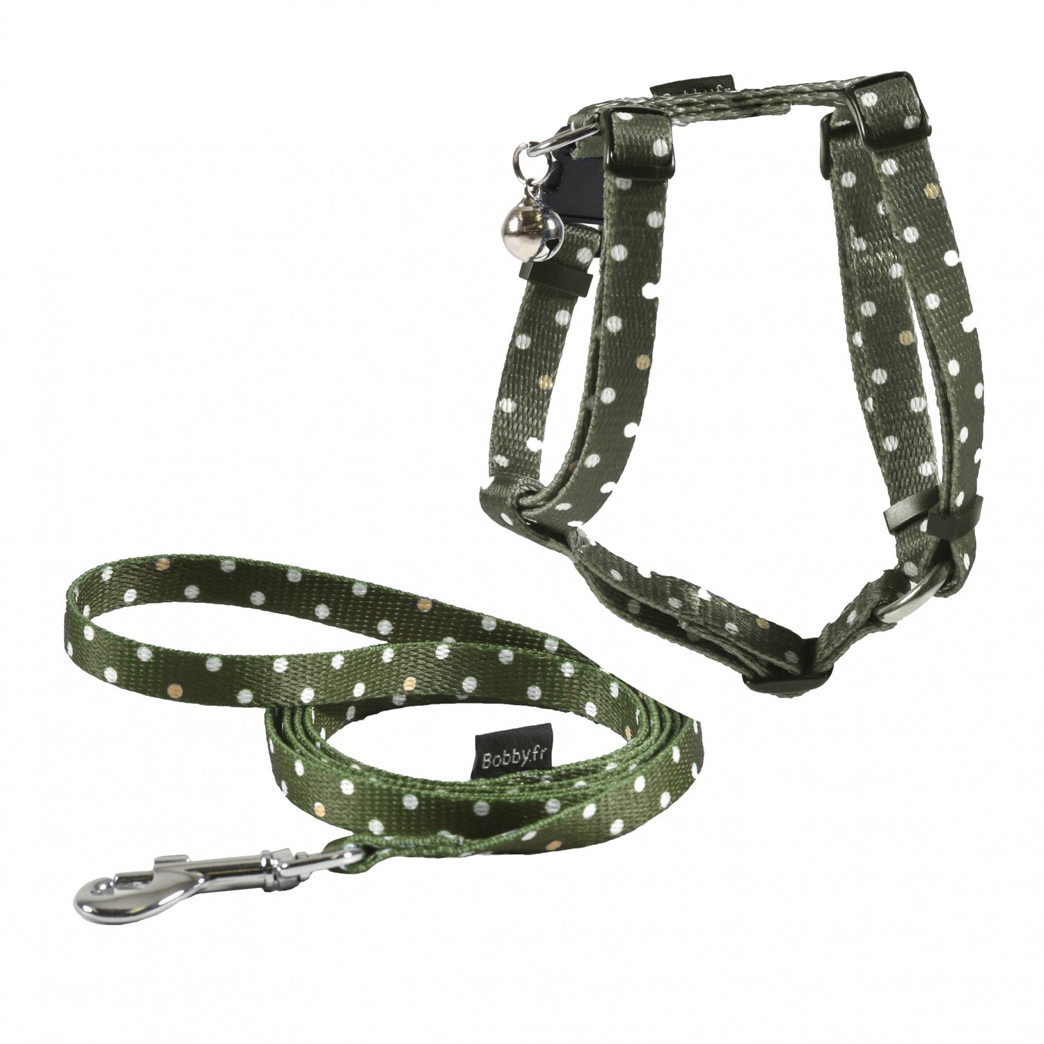 Parure harnais &amp; laisse Pretty - Vert sauge