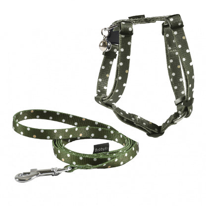 Parure harnais &amp; laisse Pretty - Vert sauge