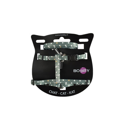 Parure harnais &amp; laisse Pretty - Vert sauge