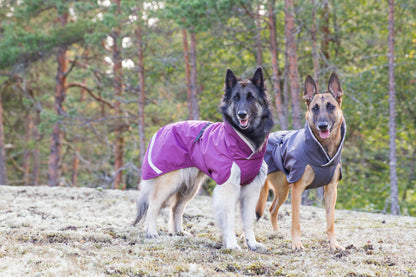 Pomppa Kevyt manteau imperméable pour chien Plum