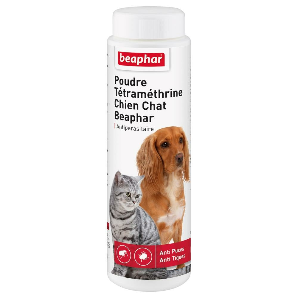 Poudre antiparasitaire chien, chat
