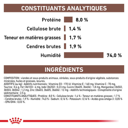 ROYAL CANIN Veterinary Gastrointestinal Low Fat en mousse - Pâtée pour chien