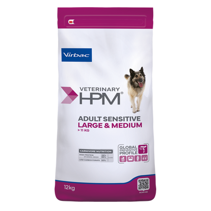 Veterinary HPM Adult Sensitive Large &amp; Medium Dog - croquettes chien