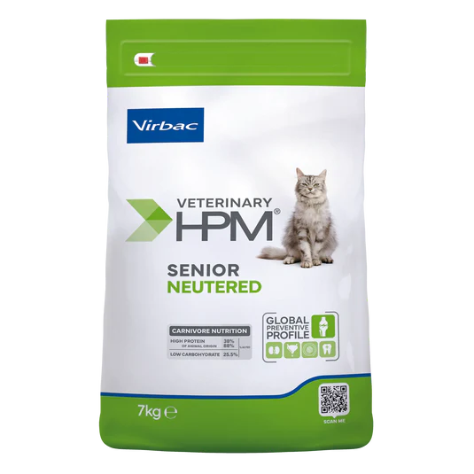 Virbac Veterinary HPM Senior Neutered Cat - croquettes chat