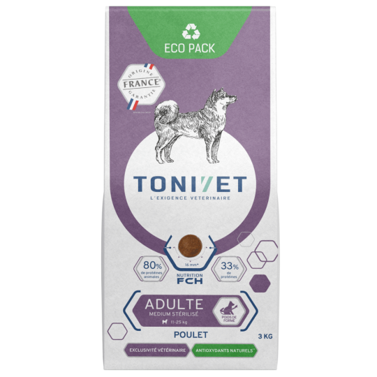 TONIVET Adulte Medium Stérilisé Croquette Pour Chien