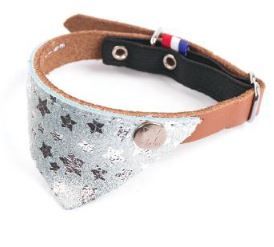 Martin Sellier - Chat - Collier cuir Miami et bandana