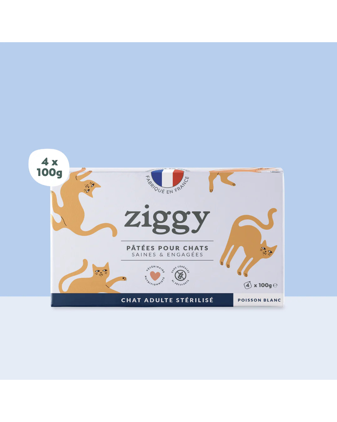 Ziggy Stérilisés Saveur Poisson  Pâtée Pour Chats