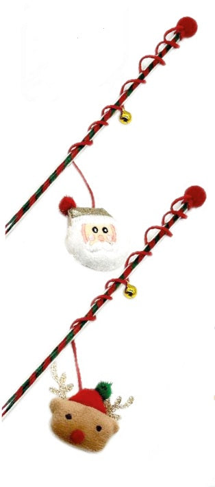 Canne à pêche peluche de Noël 40 cm