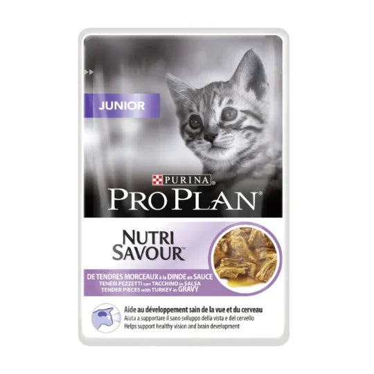 Pâtée Proplan Nutrisavour Chat Junior Dinde 10 X 85g