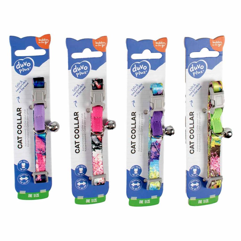 Collier chat splash florale