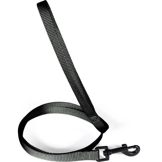Laisse uni noire 1.20 m - Chien