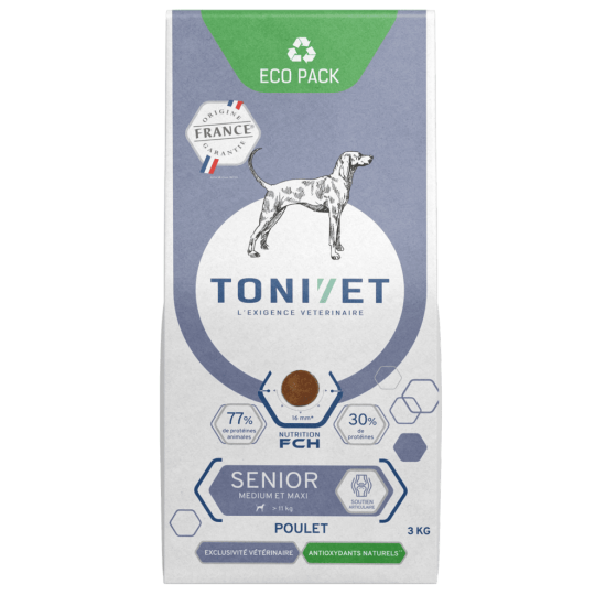 Tonivet Medium &amp; Maxi Croquette Pour Chien Senior