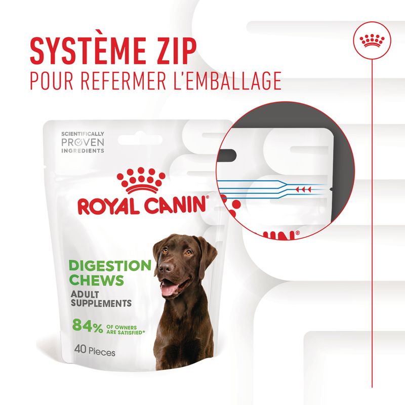 Aliment complémentaire Adult Digestion Chews pour chien