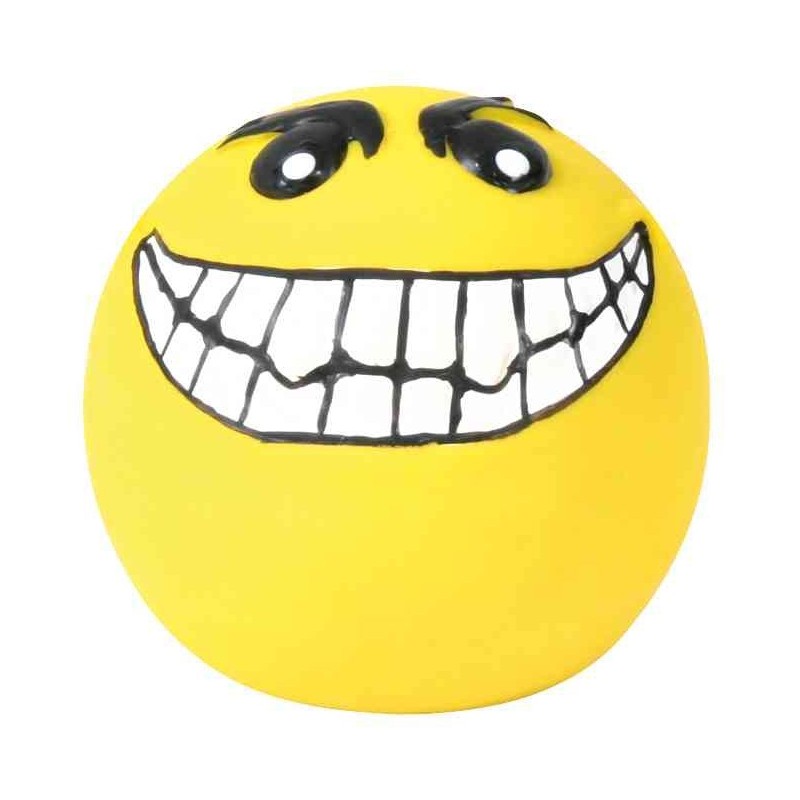 Jouet balle latex smiley 6cm