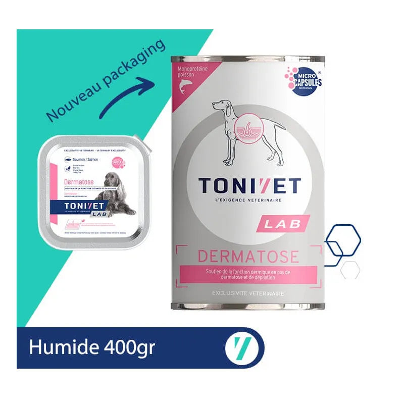 Tonivet Dermatose Saumon - Pâtée Chien