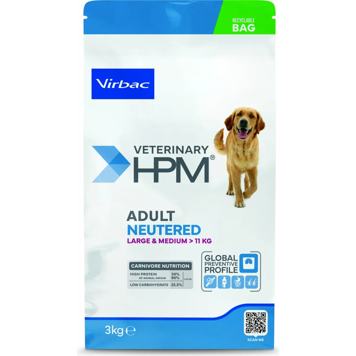 VIRBAC Veterinary HPM Adult Neutered Dog Large &amp; Medium