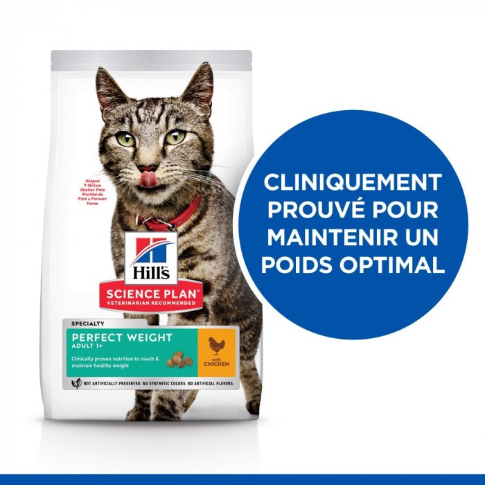 Care Friday - HILL'S Science Plan Perfect Weight Adult au Poulet - Croquettes pour chat pour chats
