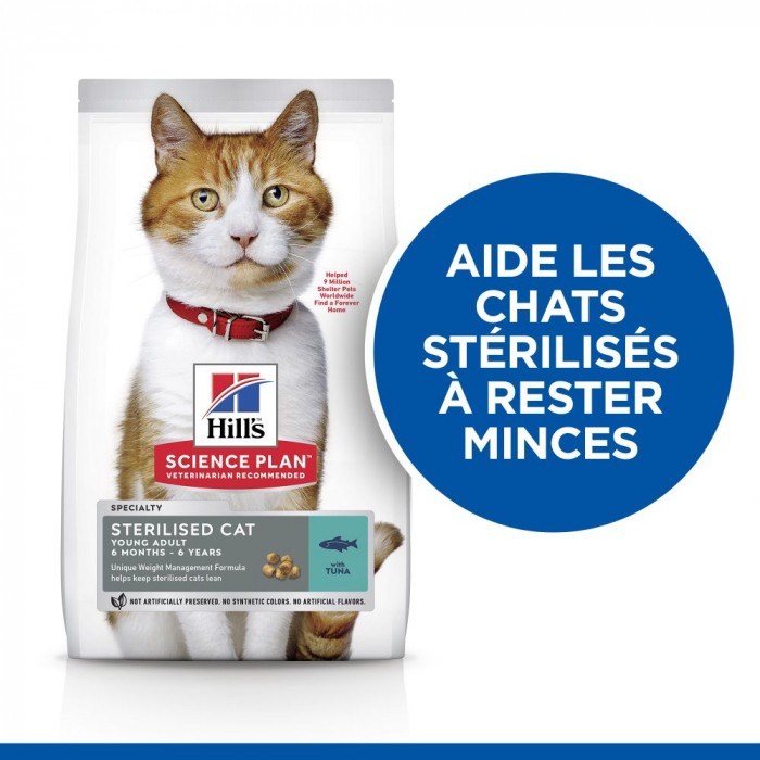 Alimentation pour chat - Hill's Science Plan Sterilised Cat Young Adult Thon pour chats