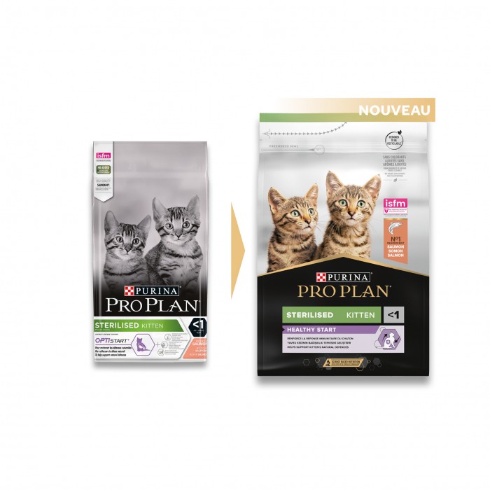 Alimentation pour chat - PRO PLAN Healthy Start Sterilised Kitten au Saumon - Croquettes pour chaton pour chats