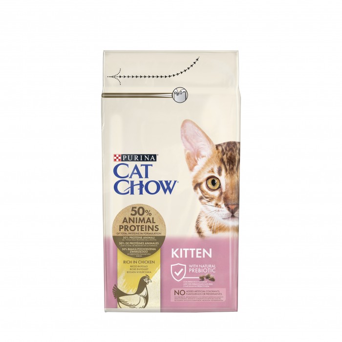 Alimentation pour chat - PURINA CAT CHOW Kitten au Poulet - Croquettes pour chaton pour chats