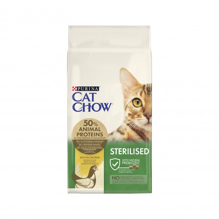 Alimentation pour chat - PURINA CAT CHOW Sterilised au Poulet - Croquettes pour chat pour chats