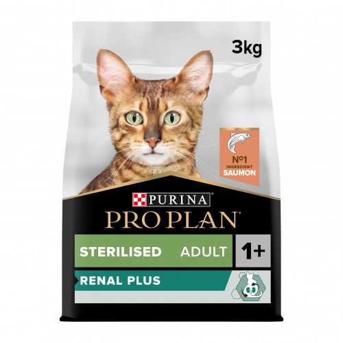 Alimentation pour chat - PRO PLAN Renal Plus Sterilised Adult au Saumon - Croquettes pour chat pour chats