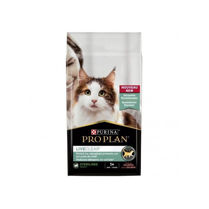 Alimentation pour chat - PRO PLAN LiveClear Sterilised Adult au Saumon - Croquettes pour chat pour chats