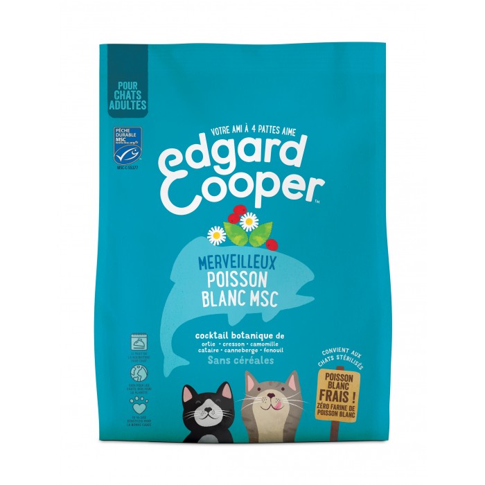 Edgard & Cooper, Merveilleux poisson blanc MSC pour chat-Adulte Sans céréales