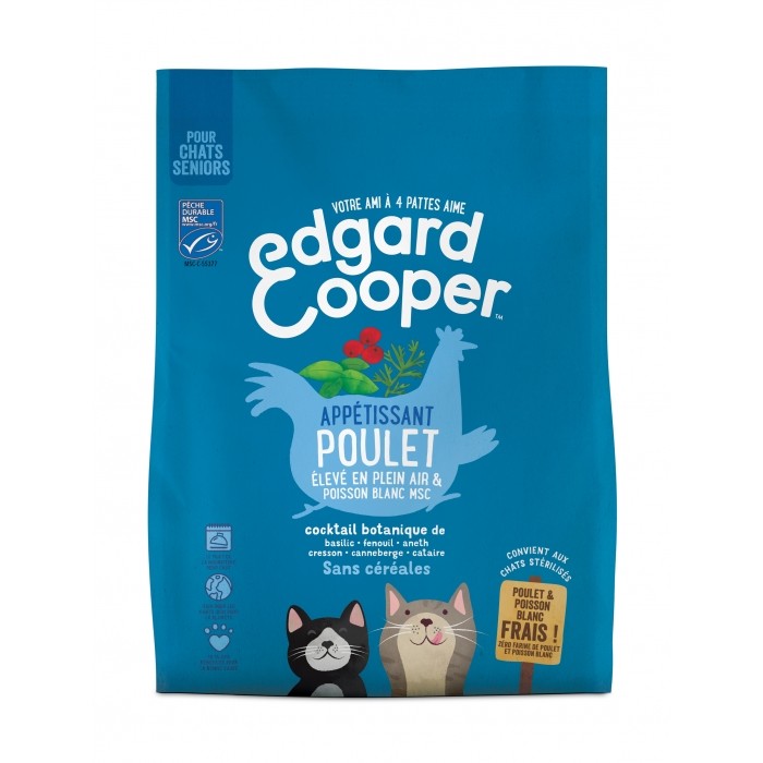 Edgard & Cooper, Appétissant poulet pour chat sénior-Senior Sans Céréales
