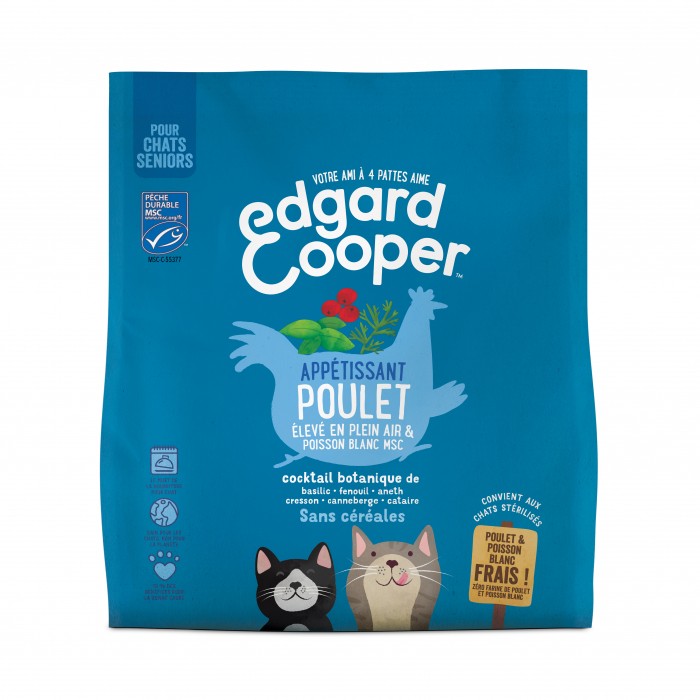 Edgard & Cooper, Appétissant poulet pour chat sénior-Senior Sans Céréales
