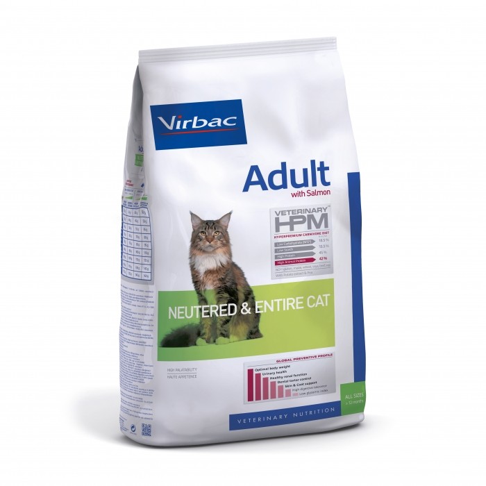 Alimentation pour chat - VIRBAC VETERINARY HPM Physiologique Adult Neutered & Entire Cat pour chats
