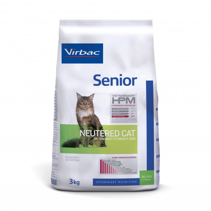 Alimentation pour chat - VIRBAC VETERINARY HPM Physiologique Senior Neutered Cat pour chats