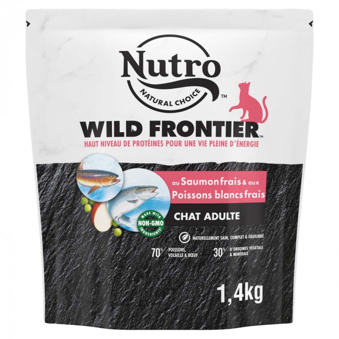 Nutro Wild Frontier chat adulte au saumon et poissons blancs frais-Nutro