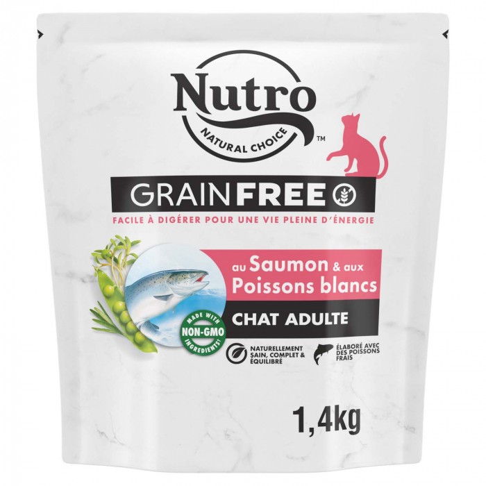 Nutro Grain Free chat adulte au saumon et poissons blancs-Nutro