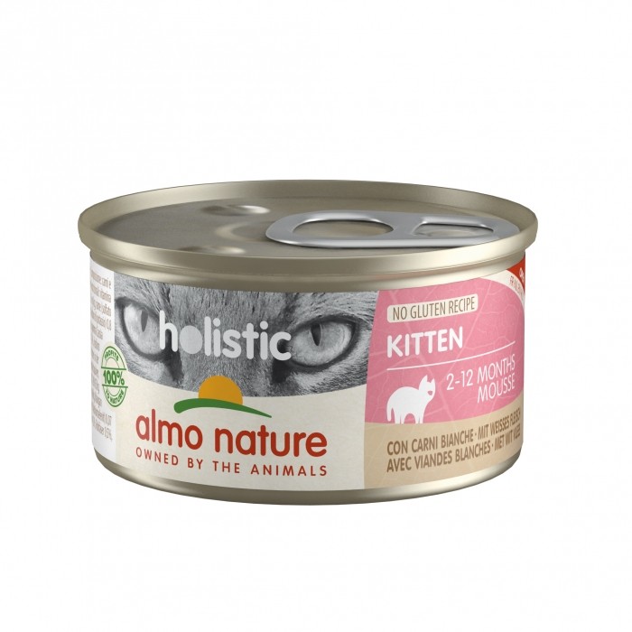Alimentation pour chat - Almo Nature Pâtées Chaton - Holistic Maintenance No Gluten - 24 x 85 g pour chats
