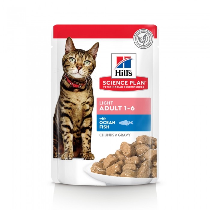 Alimentation pour chat - HILL'S Science Plan Light Adult en Sachets - Pâtée pour chat pour chats