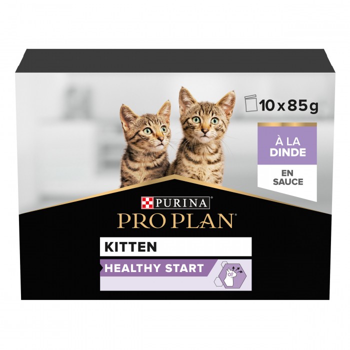 Alimentation pour chat - PRO PLAN Healthy Start Kitten en sauce à la Dinde - Pâtée pour chaton pour chats