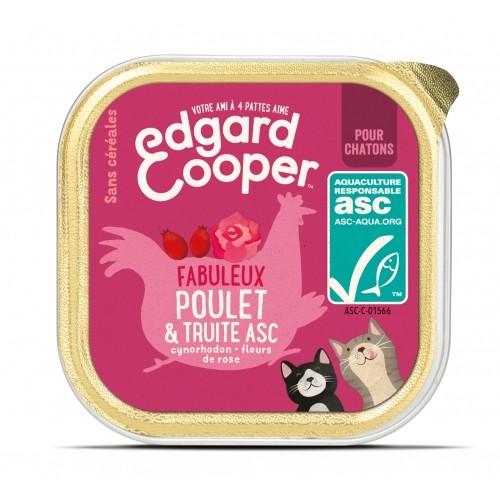 Alimentation pour chat - Edgard & Cooper, pâtée en barquettes pour chaton pour chats