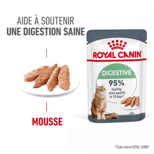 Alimentation pour chat - ROYAL CANIN Digestive Care en Mousse – Pâtée pour chat pour chats