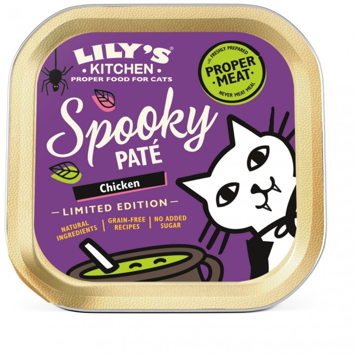 Alimentation pour chat - Lily's Kitchen Pâtée Spooky d'Halloween au poulet pour chats