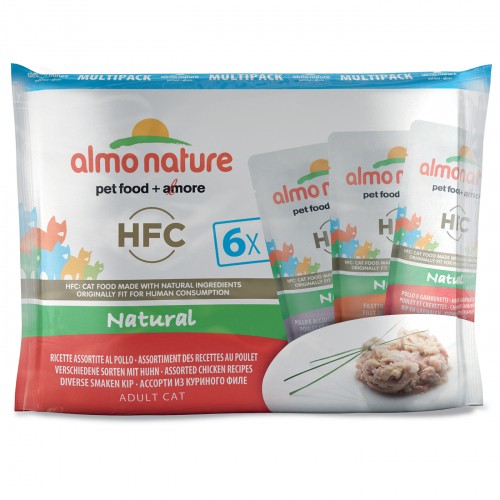 Anti-gaspi - Almo Nature HFC Natural - Lot 6 x 55 g pour chats
