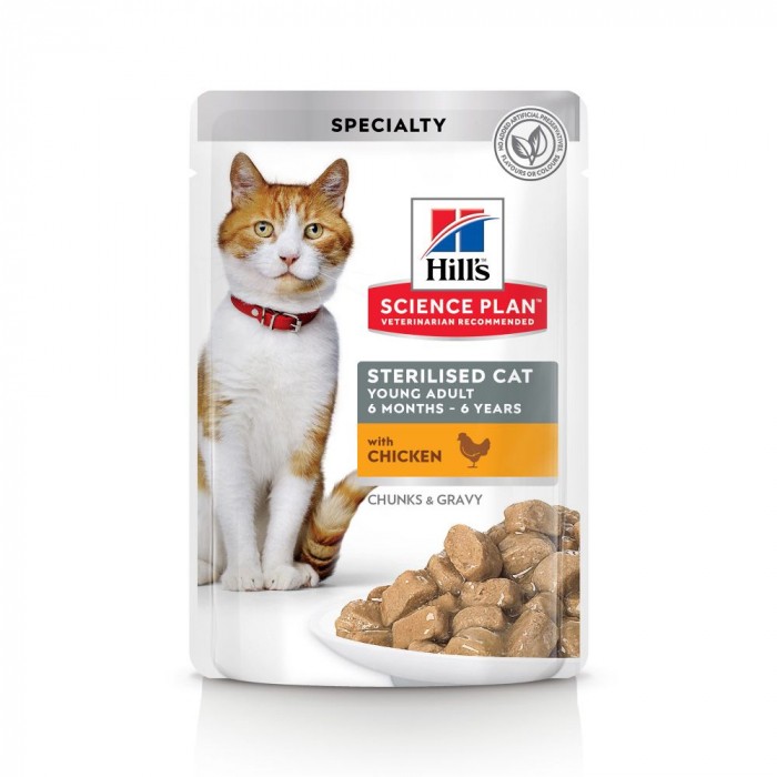 Alimentation pour chat - HILL'S Science Plan Sterilised Adult en Sachets - Pâtées pour chat pour chats