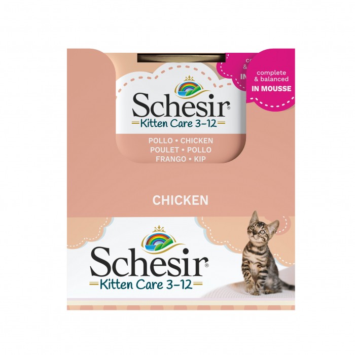 Alimentation pour chat - Schesir Pâtées en mousse Kitten - 14 x 85 g pour chats