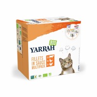 Sachet fraicheur pour chat - Yarrah multi-pack filets bio en sauce - Lot 8 x 85 g 